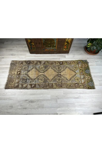 El Dokuma , Kilim Paspas, Anadolu Paspas Halı, Vintage Kilim - 4