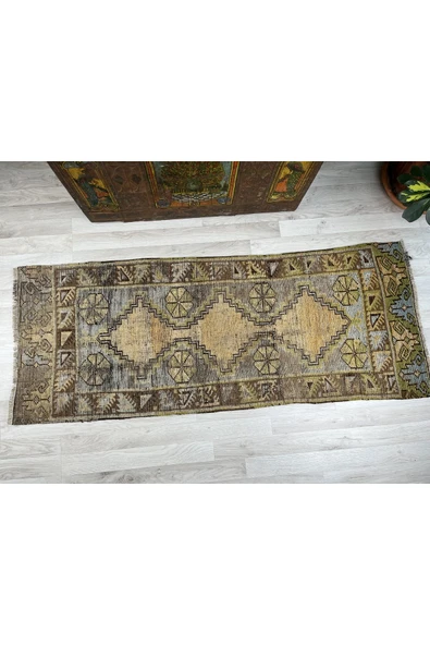 El Dokuma , Kilim Paspas, Anadolu Paspas Halı, Vintage Kilim - 3