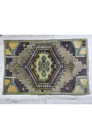 Dekoratif El Dokuma , Kilim Paspas, Anadolu Paspas Halı, Vintage Kilim - 2