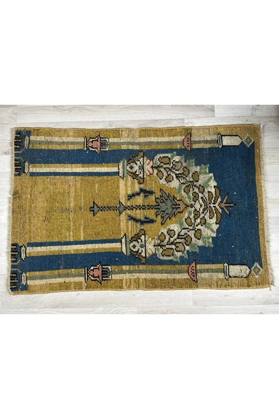 El Dokuma , Kilim Paspas, Anadolu Paspas Halı, Vintage Kilim - 3