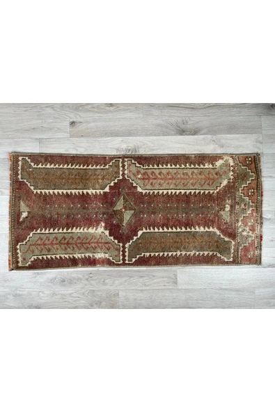 El Dokuma Yastık, Kilim Paspas, Anadolu Paspas Halı, Vintage Kilim - 4