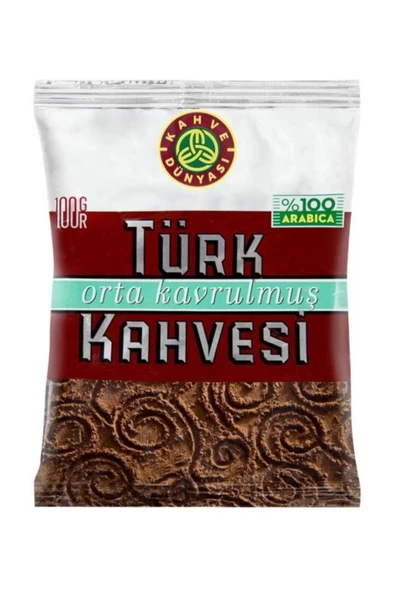 Kahve Dünyası Türk Kahvesi Orta Kavrulmuş 100 gr 1 Adet