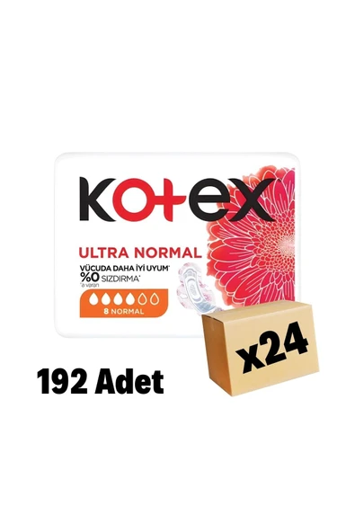 Kotex Tekli Hijyenik Ped Normal 24'lü Set (1 Koli) Toptan