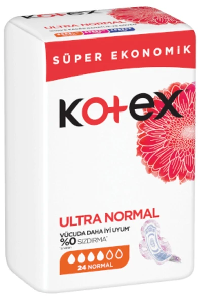 Kotex ( 2 ADET ) Kotex Ultra Süper Ekonomik Paket Hijyenik Ped Normal 24 'lü