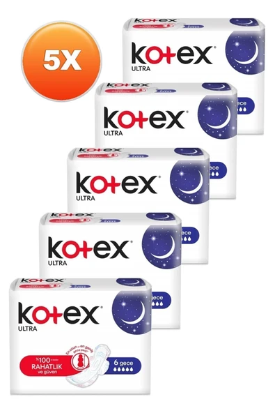 Kotex Ultra Gece Pedi 6'li Beşli Set - 2