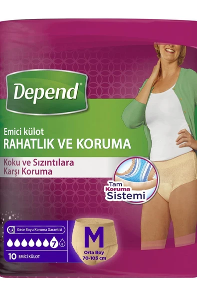 Depend Marka: Emici Külot Kadın Orta 10'lu Kategori: Diğer Sağlık Ürünleri