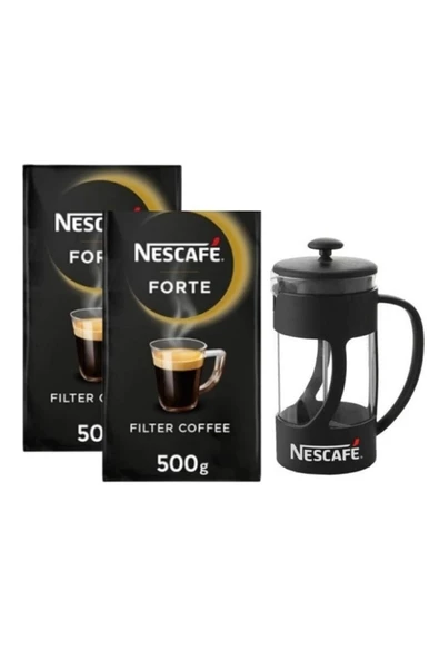 Nescafe Forte Filtre Kahve 500 gr 2li Paket French Press Hediy