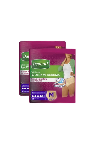 Depend Kadın Emici Külot Orta Boy 10x2 20'li