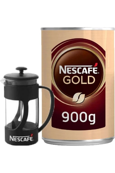 Nescafe Gold 900 gr + Frenchpress - Resim 1