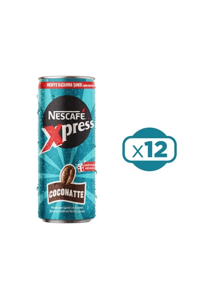 Nescafe Xpress Coconatte Soğuk Kahve 250ml x 12 Adet