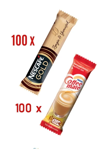 Nescafe Gold 2 gr 100'lü + Coffemate 5 gr 100'lü - 2