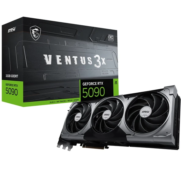 MSI 32GB GEFORCE RTX 5090 32G VENTUS 3X OC GDRR7 512bit PCI 5.0 1xHDMI 3xDP