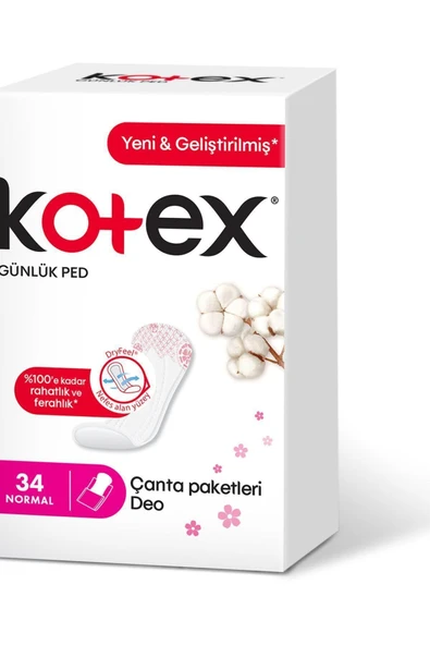 Kotex Günlük Ped Normal 34'lü Kategori: Günlük Ped