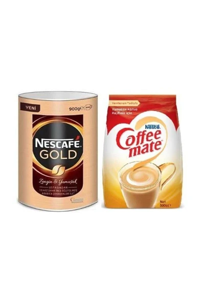 Nescafe Gold 900 Gr Granül Kahve + Coffee Mate 500 Gr
