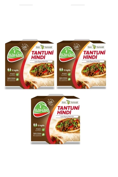 Bahar Hindi Bahar Tantuni Hindi 165g 3 Adet Pişmiş %100 Hindi Eti