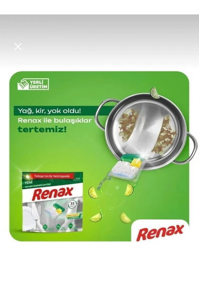 RENAX bulaşık makinesi kapsülü hepsi bir arada 44 adet x 4 paket (176 Yıkama) - 4