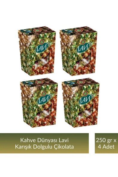 Kahve Dünyası Lavi Karışık Dolgulu Çikolata 250 gr X 4 Adet