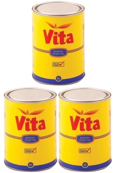 vita Bitkisel Susuz Margarin 1 L 3 Adet