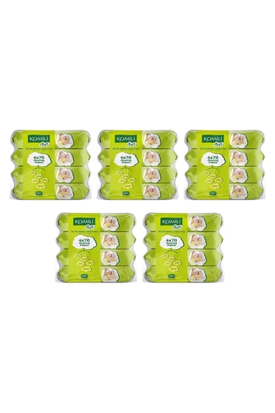 Komili Soft Islak Bebek Havlusu 4x70 Avantaj Paketi 5 Paket