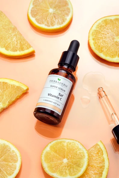 Herbaderm C Vitamin Aydınlatıcı Ve Ton Eşitleyici Yüz Serumu 30 ml %10 Ascorbic Acid - Resim 2