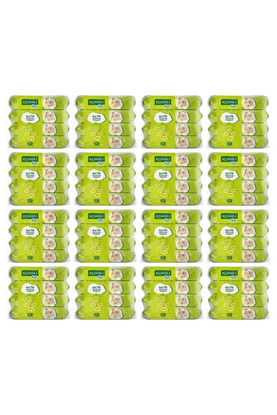 Komili Soft Islak Bebek Havlusu 4x70 Avantaj Paketi 16 Paket