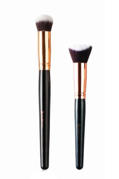 nascita Oval Yapılı Kapatıcı Fırçası Nasbrush0136+ 3d Kabuki Fondöten Fırçası Nasbrush0150