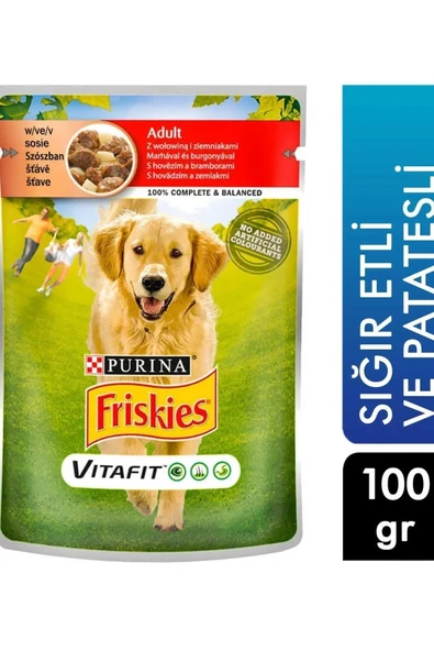 Friskies Yetişkin Sığır Etli Ve Patatesli Köpek Maması 100 Gr x 20 Paket - 2