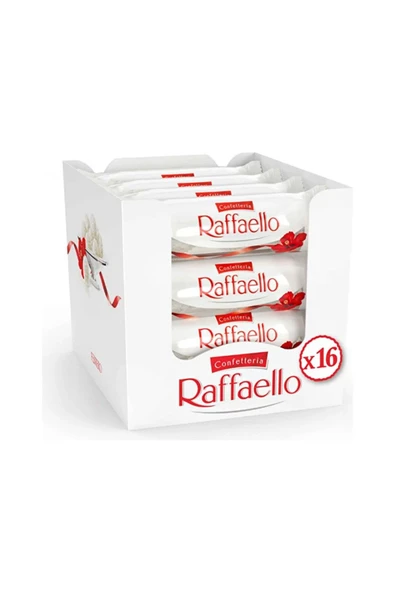 Ferrero Rocher Raffaello Badem Hindistancevizi Krema Dolgulu Beyaz Çikolata 40 gr X 16 Adet