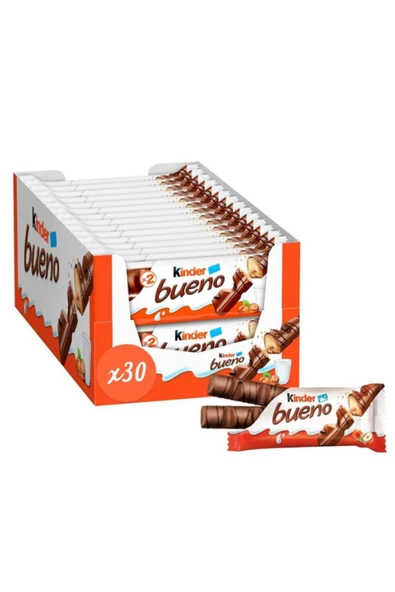 Kinder Bueno – Sütlü Fındık Kremalı Çikolata 43g x 30 Adet