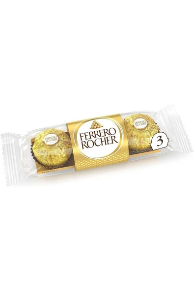 Ferrero Rocher Sütlü Bütün Fındıklı Çikolata 3'lü 37,5 gr X 16 Adet - 2