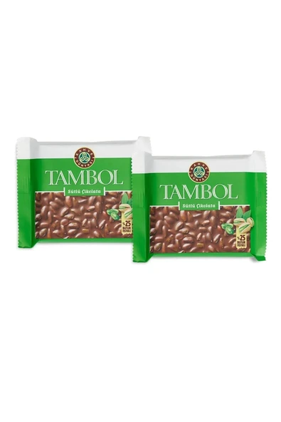 Kahve Dünyası Bütün Antep Fıstığı Tambol Kare Çikolata 77 Gram x (10 adet) - 2