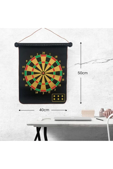 Mıknatıslı Manyetik Dart Katlanabilen Hedef Tahtası Magnet Ok Atma Dartboard Eğlenceli Oyun - Resim 6