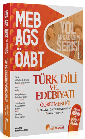 Özdil Akademi ÖABT Türk Dili ve Edebiyatı 1. Kitap Halk Edebiyatı Konu Anlatımlı Soru Bankası Özdil Akademi Yayınları