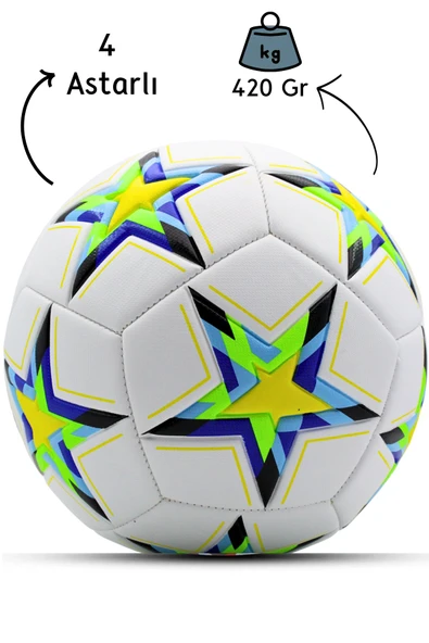 Futbol Topu Şampiyonlar Ligi Dikişli Sert Zemin Ve Halı Saha - Resim 2