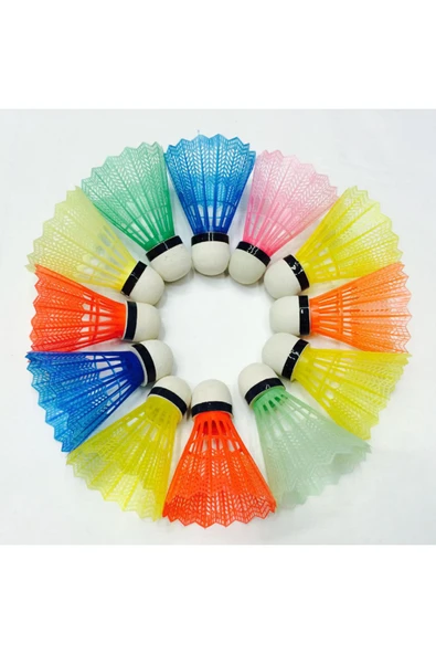 Plastik Mantar Başlı Badminton Topu 12 ADET ürün görseli 1