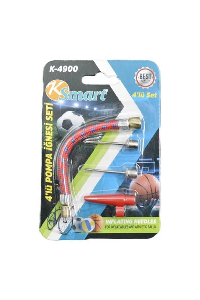 4 Lü Pompa Iğnesi Bisiklet Ve Top Şişirme Iğnesi K-4900 Gkh