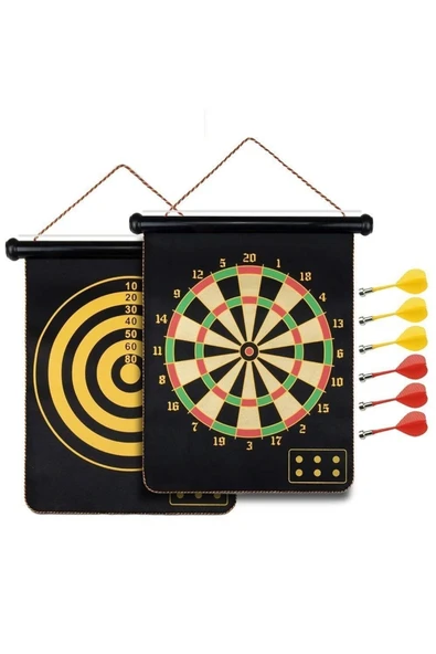Mıknatıslı Manyetik Dart Katlanabilen Hedef Tahtası Magnet Ok Atma Dartboard Eğlenceli Oyun - Resim 2