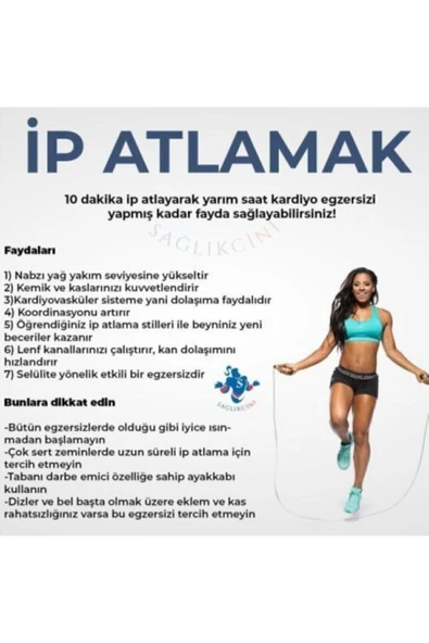 Termoplastik Sporcu Atlama Ipi Uzunluk Ayarlı Zen - Resim 6