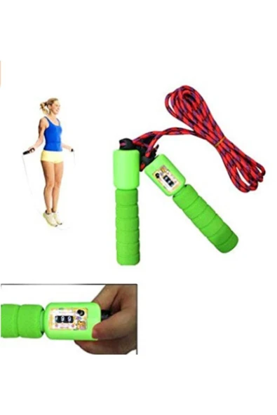 Sayaçlı Atlama Ipi Saplı Antrenman Aleti Ip Egzersiz Evde Spor 1 Adet - Resim 3