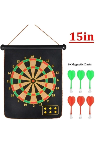 Mıknatıslı Manyetik Dart Katlanabilen Hedef Tahtası Magnet Ok Atma Dartboard Eğlenceli Oyun - Resim 7