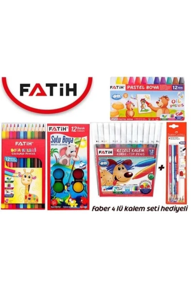 Öğrenci 4'lü Boyama Seti (KALEM SETİ HEDİYELİ) B.s ürün görseli 1