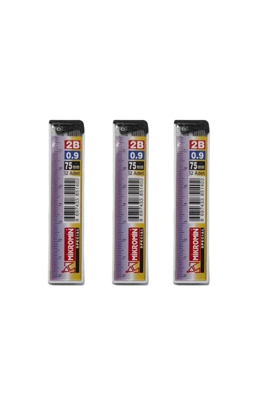 Min 0.9 Mm Cetvelli Kalem Ucu 75 Mm Uç 3 Adet