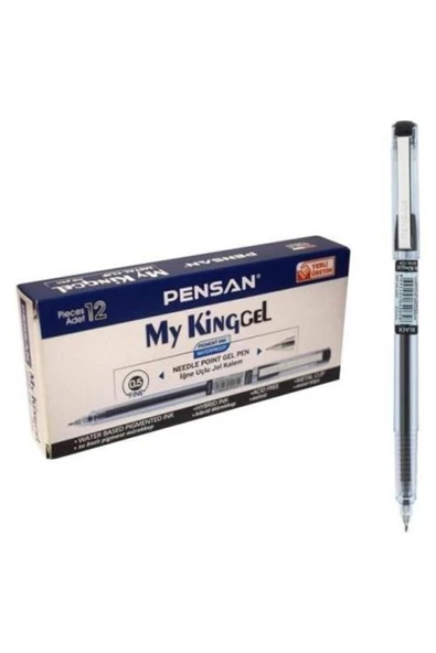 İğne Uçlu Jel Kalem 12 Adet Siyah 0.5 Pilot Kalem Mykinggel Iğne Uçlu Jel Kalem Pilot Kalem 1