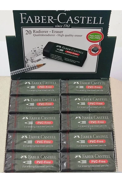 Silgi-faber-castell Büyük Boy Siyah Silgi-5 Adet