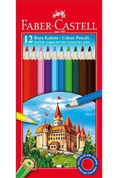 Faber-castell Karton Kutu Boya Kalemi 12 Renk Tam Boy