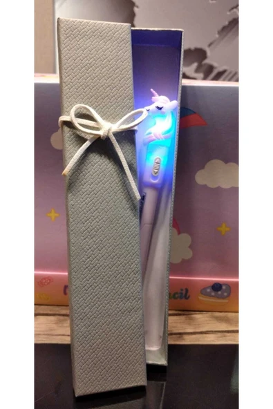 Unicorn Başlıklı Işıklı Versatil 0.7 Uçlu Kalem - Resim 5
