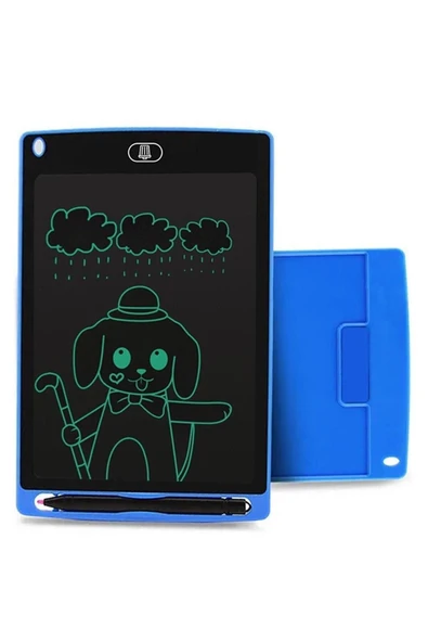 Dijital Kalemli Çizim Yazı Tahtası Not Yazma Eğitim Tableti Writing Tablet 8,5 Inç Mavi - 4