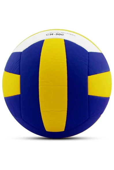 5 Numara Voleybol Topu Soft Touch Yapıştırma Yumuşak Yüzey 18 Panel 5 Numara Mavi Sarı - 4