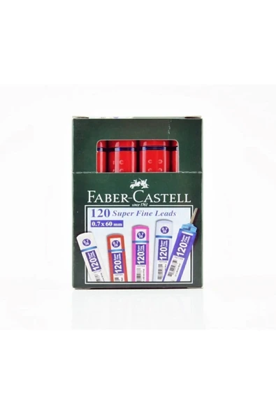 FABER CASTEL Grip Min 0.7 2b 60mm Uç, 120 Li Kirmizi Tüp 12 ADET