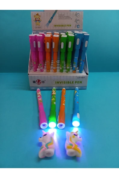 Görünmez Kalem Seti 6'lı Set - 4 Adet Kalem 2 Adet Unicorn Kalem Başlığı Hediye ürün görseli 1